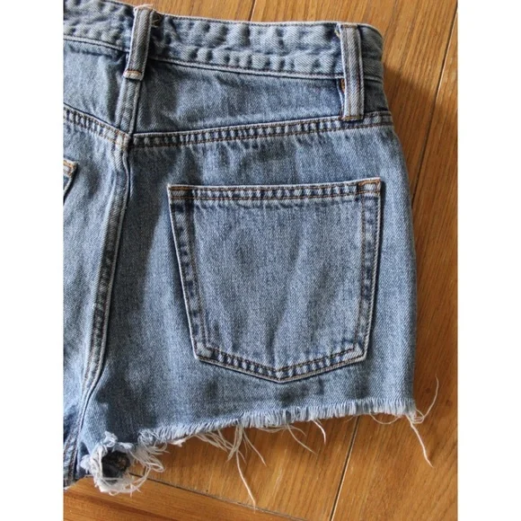 BDG Urban Outfitters Frayed Hem Cheeky Super High Rise Jean Shorts 27 4 - Picture 7 of 9